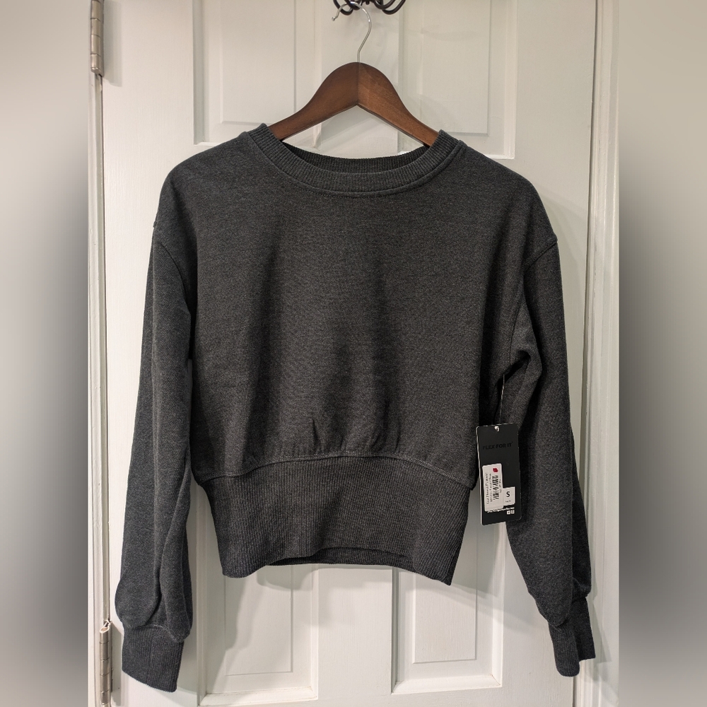 ✨NWT✨ Black "90 Degree By Reflex" Lux Fleece Pullover Sweatshirt